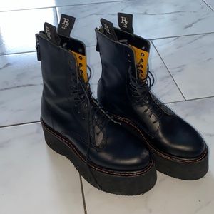 R13 Double Stack platform boots, lightly worn.